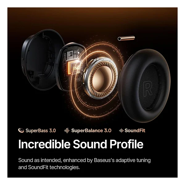 Baseus Inspire Xh1 ANC Kulak Üstü Bluetooth Kulaklık - Görsel 5