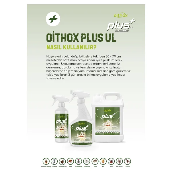 Oithox Plus Ul Böcek Pire Bit Tahta Kurusu Mite Hamam Böceği İlacı 1 L - Görsel 4