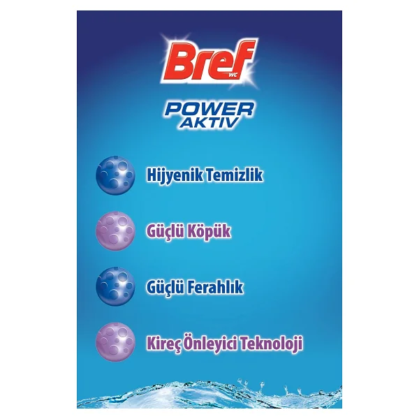 Bref Wc Power Aktiv Tekli Paket Katı Tuvalet Bloğu Lavanta, Lavanta 1 - Görsel 3
