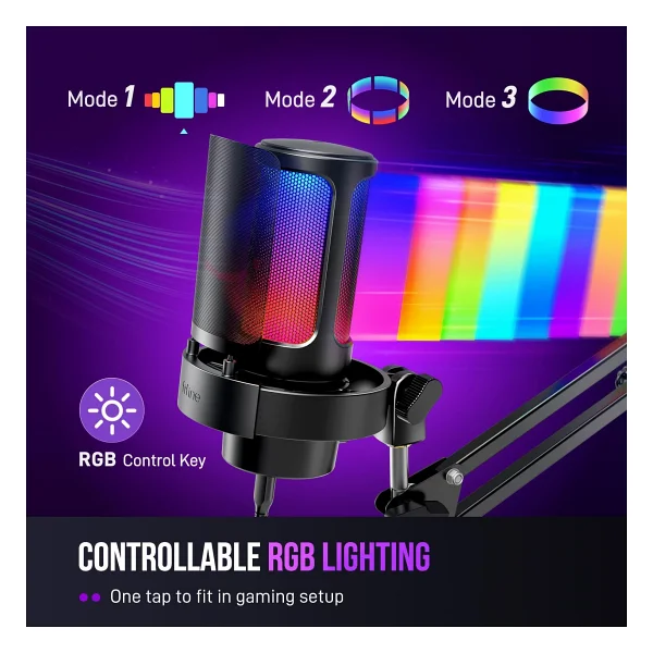 Fifine Ampligame A8t RGB USB Yayıncı Mikrofonu - Görsel 3
