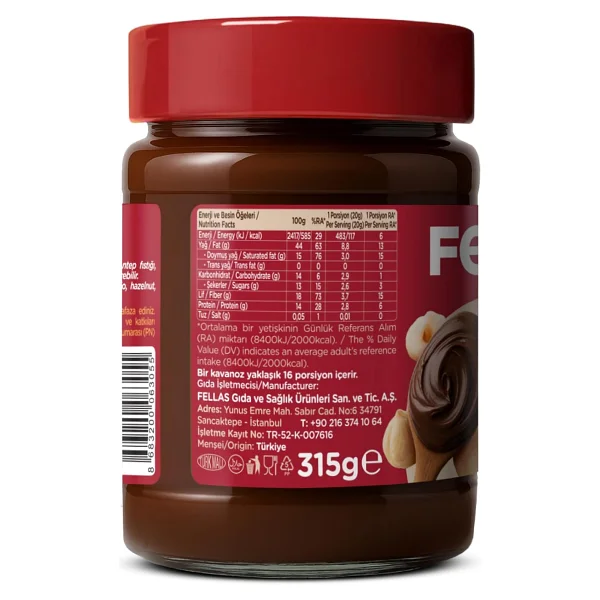 Fellas Kakaolu Fındık Kreması 315 Gr - Görsel 3