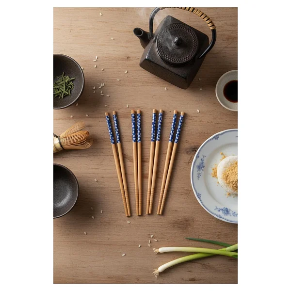 Bambum Hika - 4 Çift Chopstick - Görsel 5