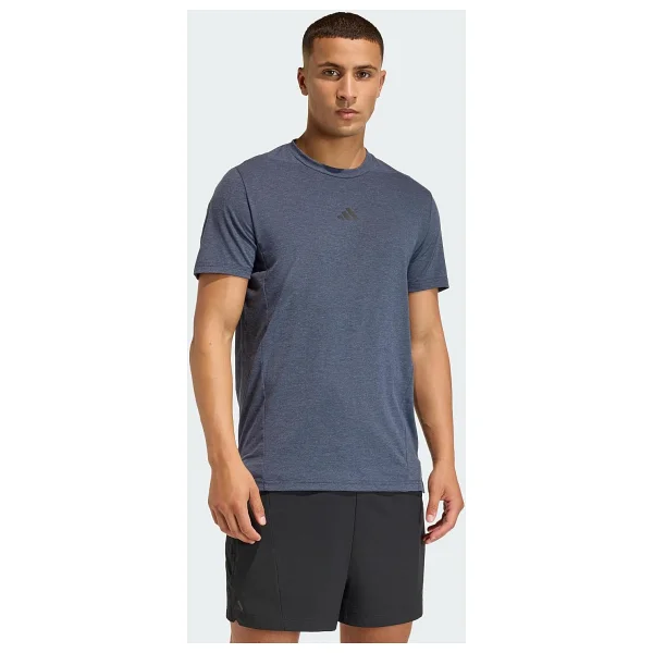Adidas Designed For Training IS3809 Gri Kısa Kollu Bisiklet Yaka Erkek Spor Tişört - Görsel 7