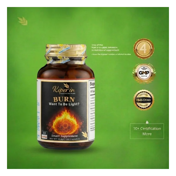 Kiperin Burn Vücut Yağı Hedefleyici L-Karnitin, Yeşil Çay, Guarana, Zencefil, Garsiniya, Kafein 60 Kapsül - Görsel 7