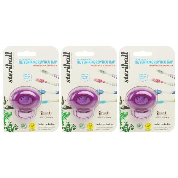 Steriball Diş Fırçası Koruma Kabı Mor - Görsel 10