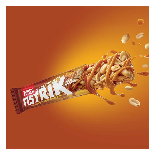 Züber Fıstrık Yer Fıstıklı Kuruyemiş Bar 30g X 15 Adet - Görsel 3