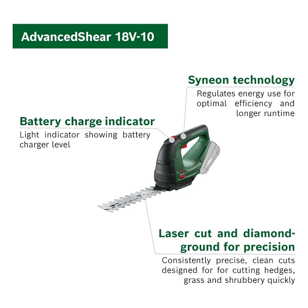 Bosch Advancedshear 18v-10 Çit Budama Makinesi - Görsel 3