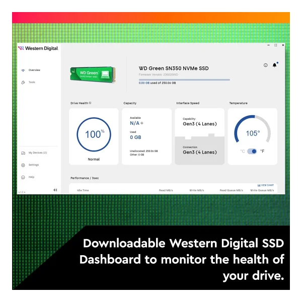 Western Digital Green Sn350 Wds500g2g0c Pcı-Express 3.0 500 GB M.2 SSD - Görsel 7