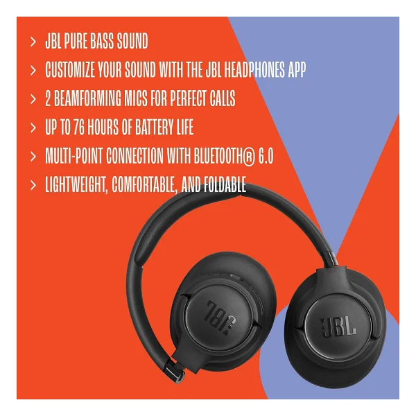 Jbl Tune 730bt Siyah Kulak Üstü Bluetooth Kulaklık - Görsel 5