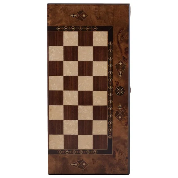 Helena Wood Art Klasik El Yapımı Ahşap Tavla Seti Orta Boy - Görsel 5