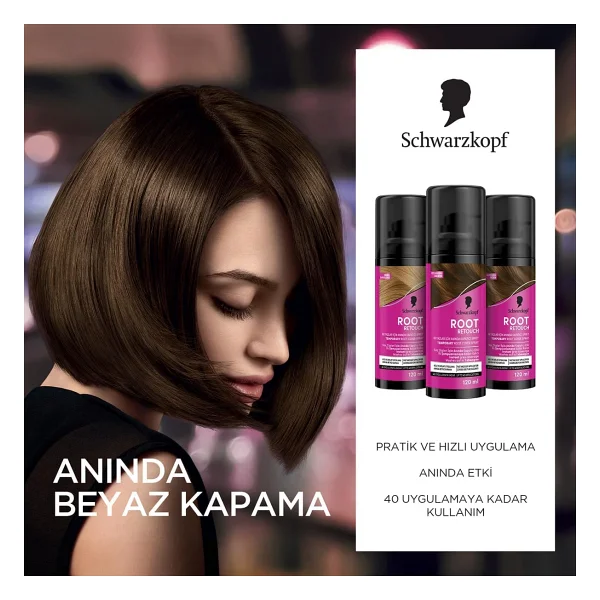 Root Retoucher Saç Dipleri İçin Kapatıcı Siyah 120 Ml Sprey Saç Boyası - Görsel 3