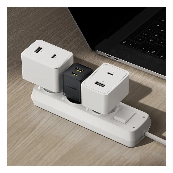 Baseus Palm C+U 20 W Siyah Hızlı Şarj Adaptörü - Görsel 6