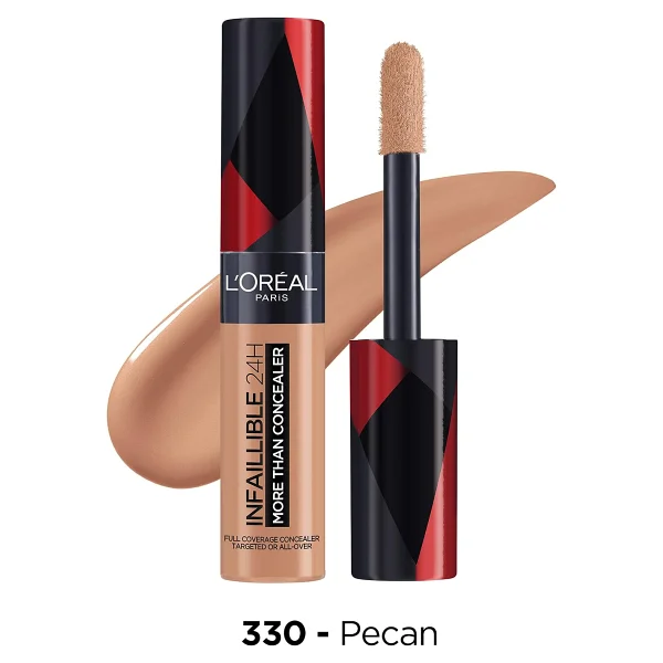 L'Oreal Paris Infaillible Tüm Yüze Uygulanabilir Kapatıcı 330 Pecan & Telescopic Lift Maskara Makyaj Seti - Görsel 3