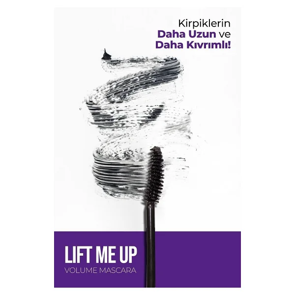 New Well Lift Me Up Volume Hacim Veren Yoğun Siyah Maskara - Görsel 4