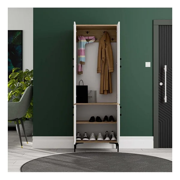 Mezza Royal 5032 Sepet-Beyaz Askılıklı 4 Kapaklı Portmanto - Görsel 5