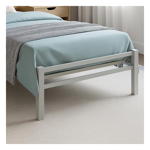 Unimet Titan Tek Kişilik Metal Karyola - Beyaz (90X190-90X200) (90x200) - Görsel 2