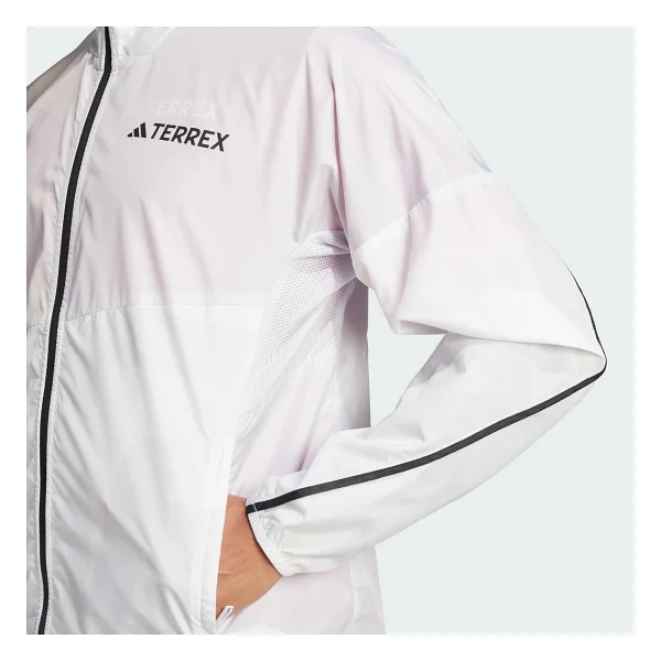 adidas Kadın W MT P WIND J Spor Üst Giyim/Rüzgarlık DSHGRY/WHITE XS - Görsel 2