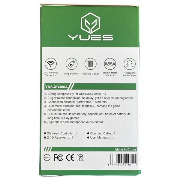 YUES Kablosuz Xbox Series Xs/Xbox One/Pc Uyumlu Wireless Gamepad - Bluetooth Destekli - Görsel 3