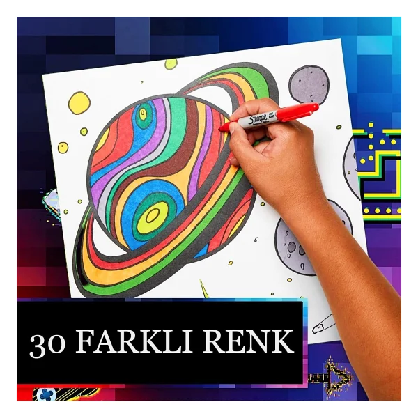 Sharpie Fine Labirent Kutu 30'lu Permanent Marker Seti - Görsel 4