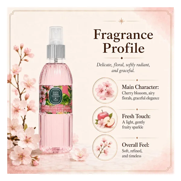 Eyüp Sabri Tuncer Japon Kiraz Çiçeği Sprey Kolonya 150 ml - Görsel 5