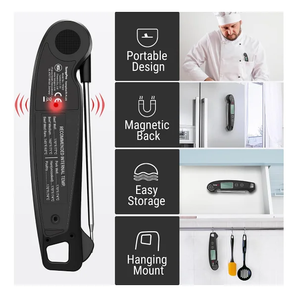 Thermopro Tp605 Siyah Gıda Termometresi - Görsel 7