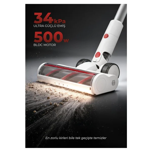 Pirantech ES-330 Pro Şarjlı Dikey Süpürge - Görsel 2
