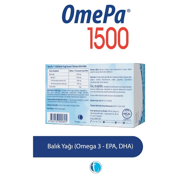 Omepa 1500 Mg Balık Yağı 30 Kapsül - Görsel 3