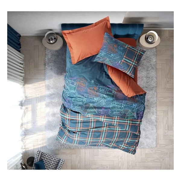 Cotton Box Pleds Tarçın Lastikli Çarşaflı Tek Kişilik Nevresim Takımı - Görsel 2