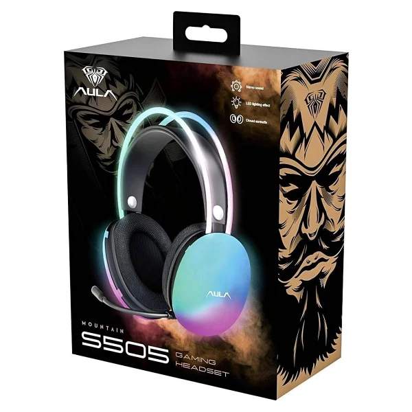 Aula S505 RGB USB Kablolu Kulak Üstü Oyuncu Kulaklığı - Görsel 9