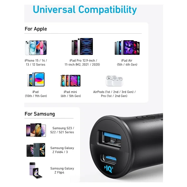 Anker A2741 30 W Hızlı Araç Şarj Aleti - Görsel 5