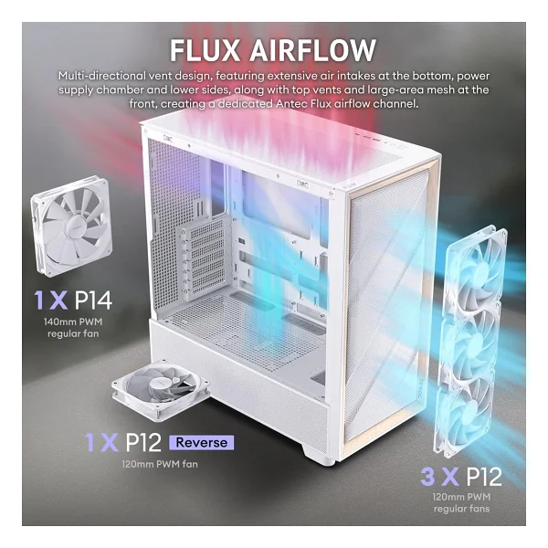 Antec FLUX Fanlı E-ATX Oyuncu Kasası - Görsel 3