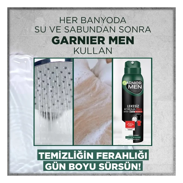 Garnier Men Lekesiz Koruma Sprey Deodorant - Görsel 6