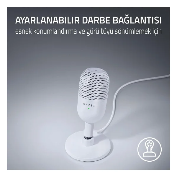 Razer Seiren V3 Mini Ultra Kompakt Beyaz USB Mikrofon - Görsel 5