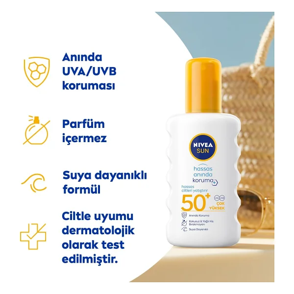 Nivea Hassas Koruma 200 ml 50 Faktör Güneş Spreyi - Görsel 3