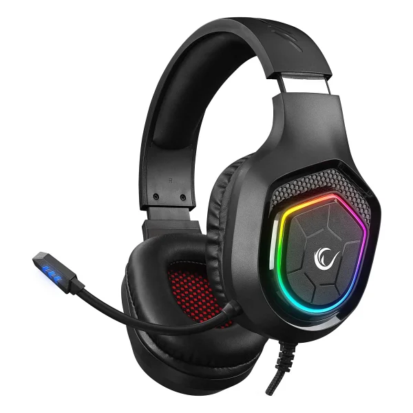 Rampage Vector RM-K90 Siyah RGB Type-C Kablolu Kulak Üstü Oyuncu Kulaklığı - Görsel 3