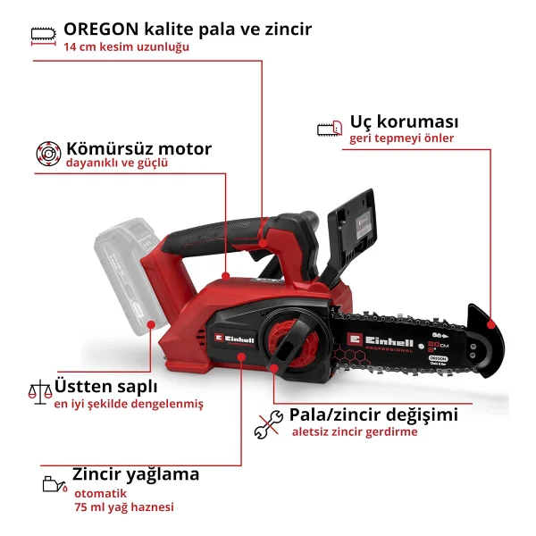Einhell Fortexxa 18/20 Th Aküsüz Motorlu Testere - Görsel 3