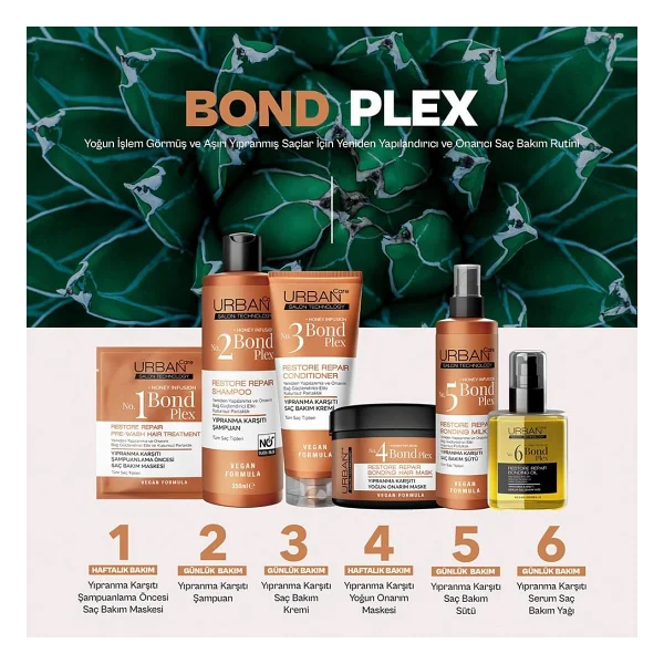 Urban Care Bond Plex No:3 Yıpranma Karşıtı 250 Ml Saç Kremi - Görsel 9