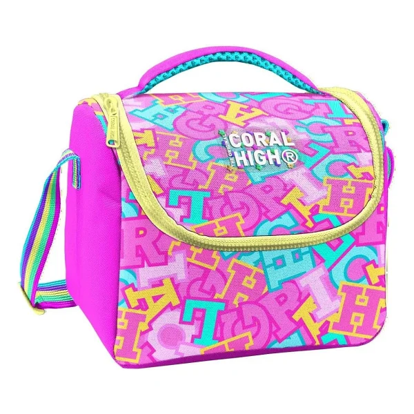 Coral High 37107 Ekose Fiyonk Desenli Termoslu Beslenme Çantası - Görsel 10