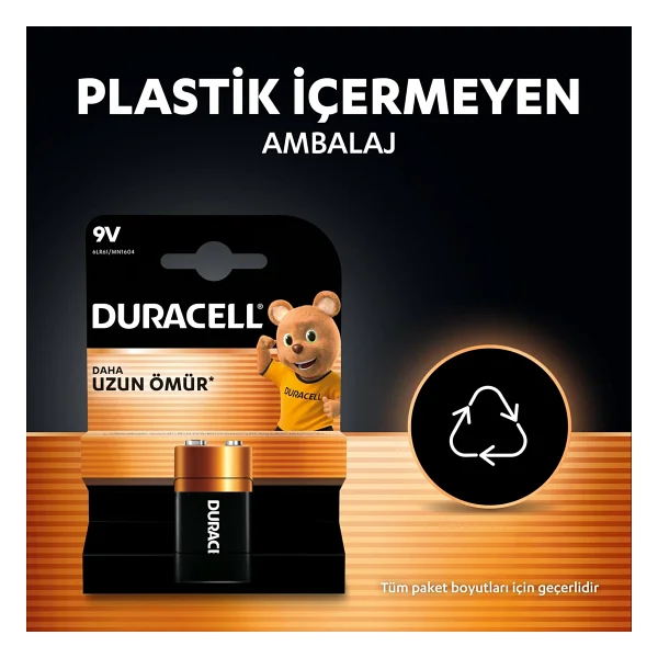 Duracell 6lr61/Mn1604 9v Alkalin Pil - Görsel 5