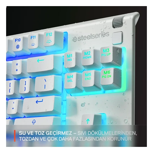 Steelseries Apex 3 Tkl Beyaz RGB Kablolu Oyuncu Klavyesi - Görsel 4
