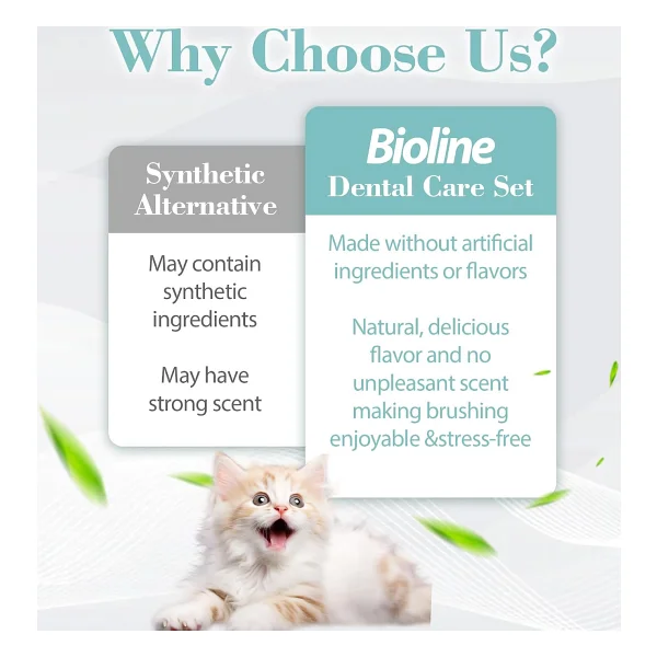 Bioline Peynir Aromalı Kedi Ağız Bakım Seti - Görsel 5