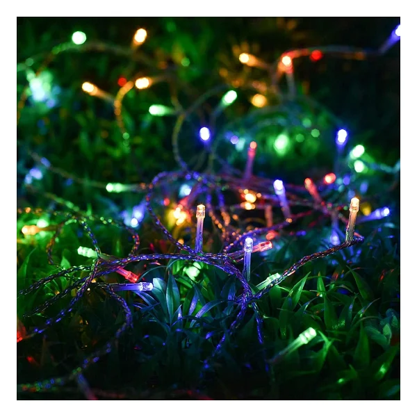 Robeve 10 Metre 100 Ledli Fişli LED Işık RGB Karışık Renk Yılbaşı LED Işık Dekor Lambası Yılbaşı Ağacı Işığı Organizasyon LED Işık Düğün Nişan Kına Organizasyon Işığı Yılbaşı LED Işığı - Görsel 5