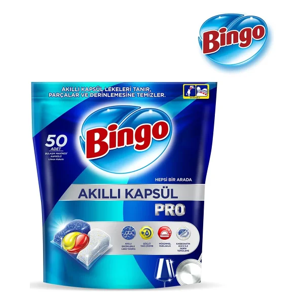 Bingo Akıllı Kapsül Pro Bulaşık Makinesi Tableti 50'li - Görsel 2