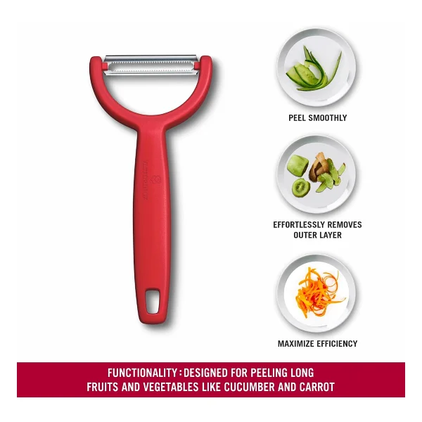 Victorinox 6.0963.1 Ypso Kırmızı Tırtıklı Çift Taraflı Soyacak - Görsel 6