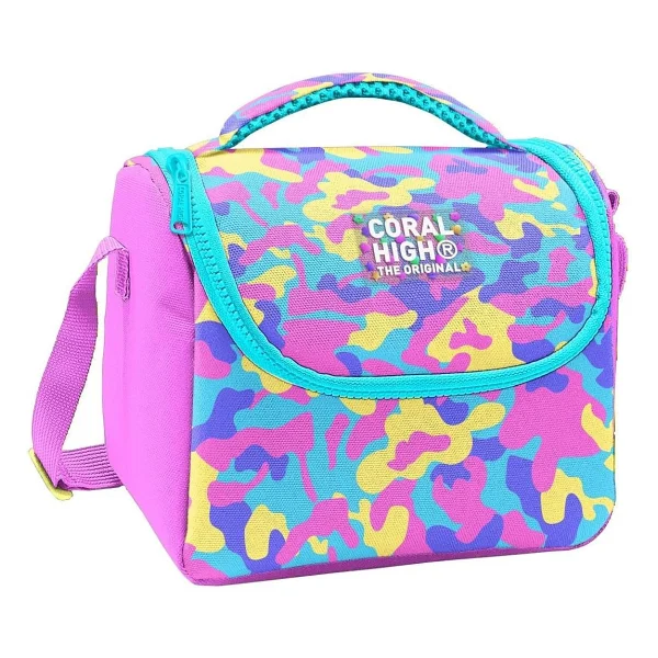 Coral High 37107 Ekose Fiyonk Desenli Termoslu Beslenme Çantası - Görsel 5
