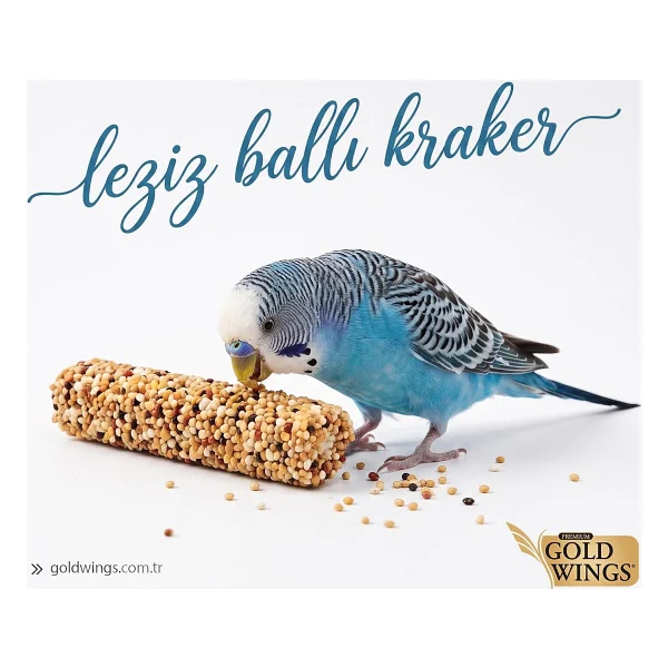 Gold Wings Premium 10'lu Ballı Ve Meyveli Muhabbet Kuşu Krakeri - Görsel 3