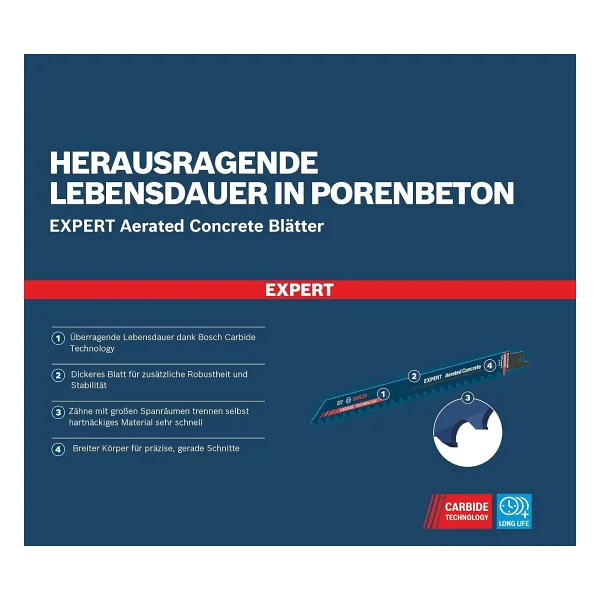 Bosch Expert Hollow Brick S1243hm 2608900417 Tilki Kuyruğu Testere Ucu - Görsel 5