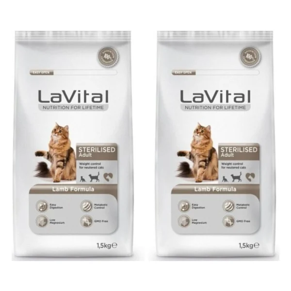 Lavital Somonlu 12 Kg Kısırlaştırılmış Yetişkin Kedi Maması - Görsel 4