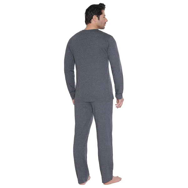 U.S. Polo Assn. Erkek Antrasit Melanj Pijama Takım - Görsel 3