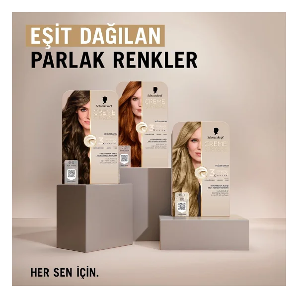 Schwarzkopf Creme Supreme 6.0 Açık Kahve Saç Boyası - Görsel 9